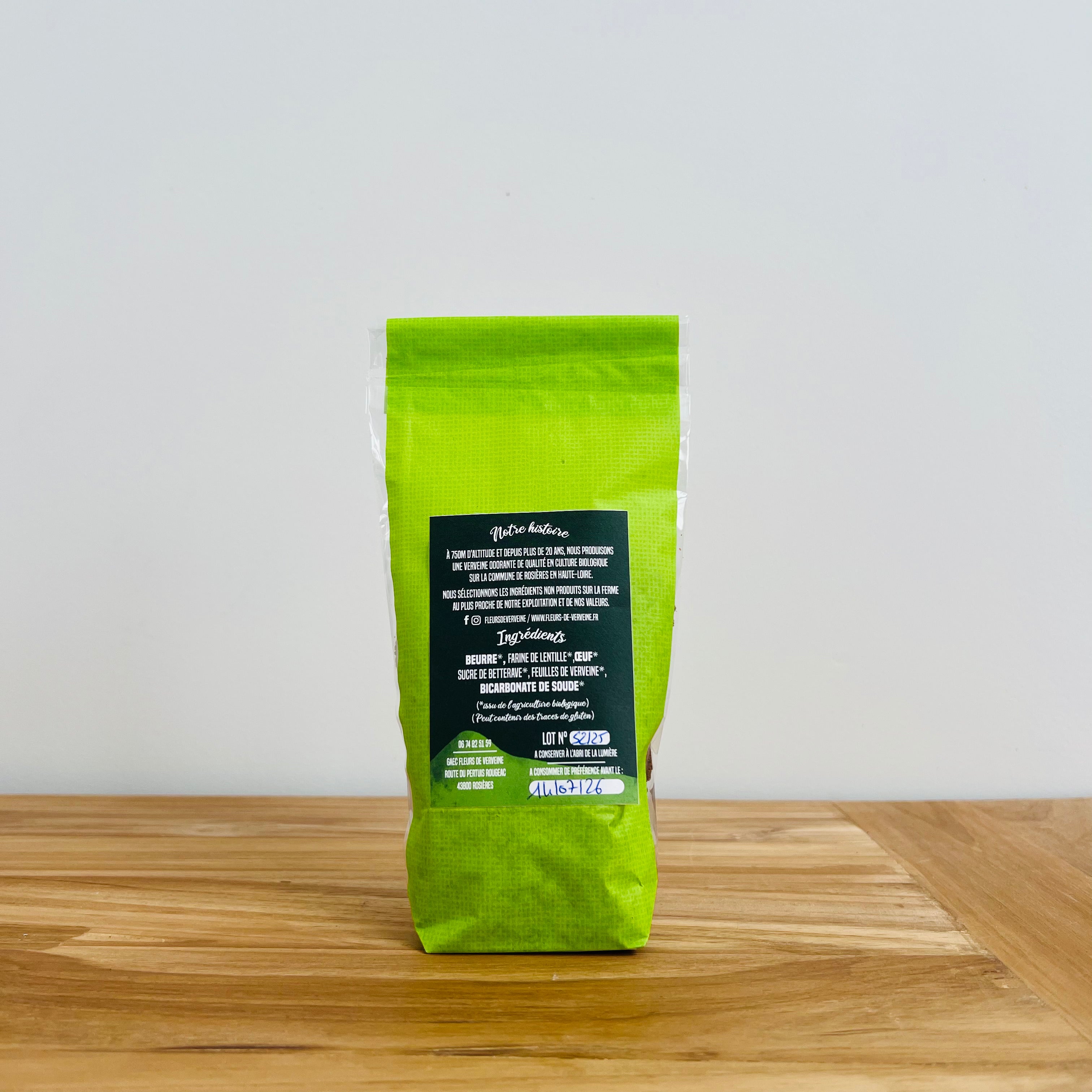 Biscuit lentille verveine bio